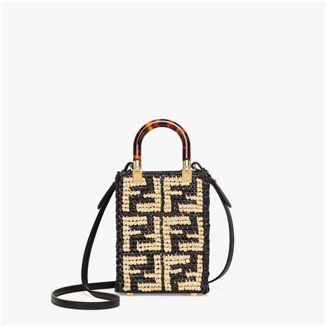 fendi bag summer raffia|raffia bag with black trim.